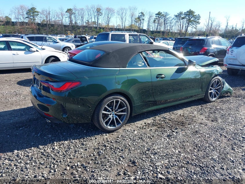2022 BMW 430I xDrive VIN: WBA43AT0XNCH73610 Lot: 39208351