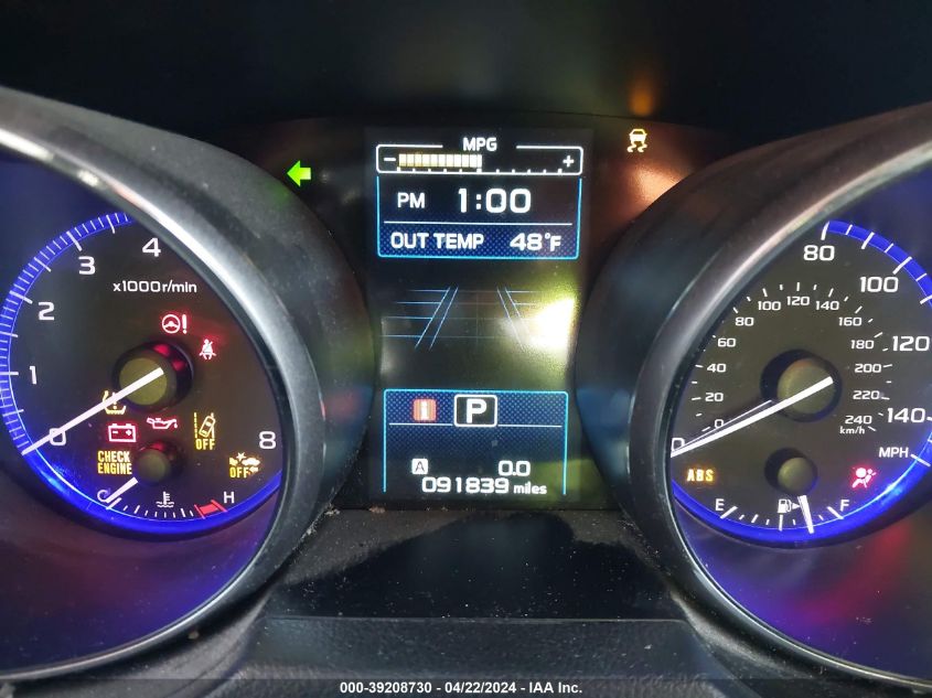 2019 Subaru Outback 2.5I Premium VIN: 4S4BSAFC5K3299881 Lot: 39208730