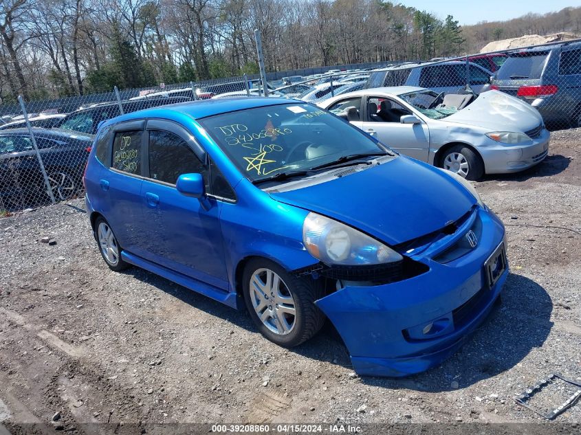 JHMGD37647S042683 2007 Honda Fit Sport