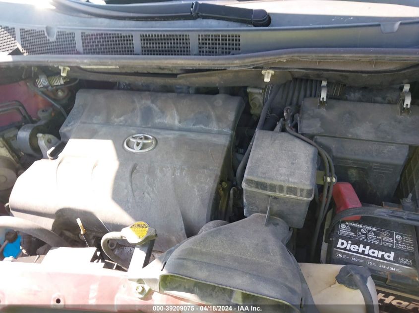 2015 Toyota Sienna Xle Premium 8 Passenger VIN: 5TDYK3DC5FS671009 Lot: 39209075