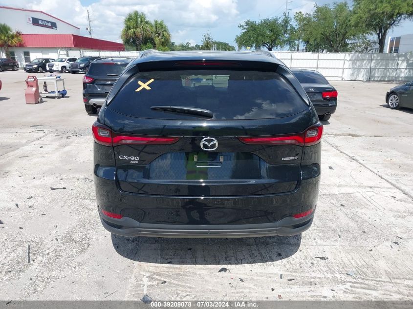 2024 Mazda Cx-90 3.3 Turbo Select VIN: JM3KKAHDXR1127465 Lot: 39209078