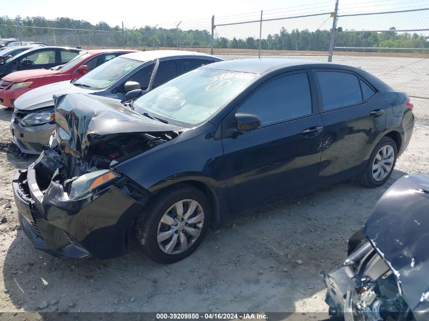 2016 Toyota Corolla Le VIN: 5YFBURHE1GP514165 Lot: 39209850