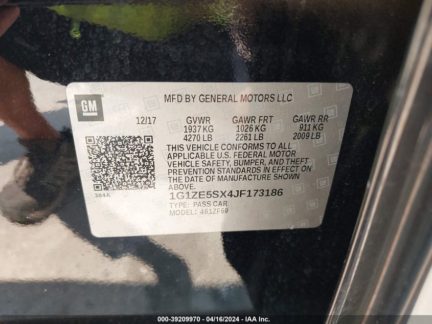 2018 CHEVROLET MALIBU PREMIER - 1G1ZE5SX4JF173186