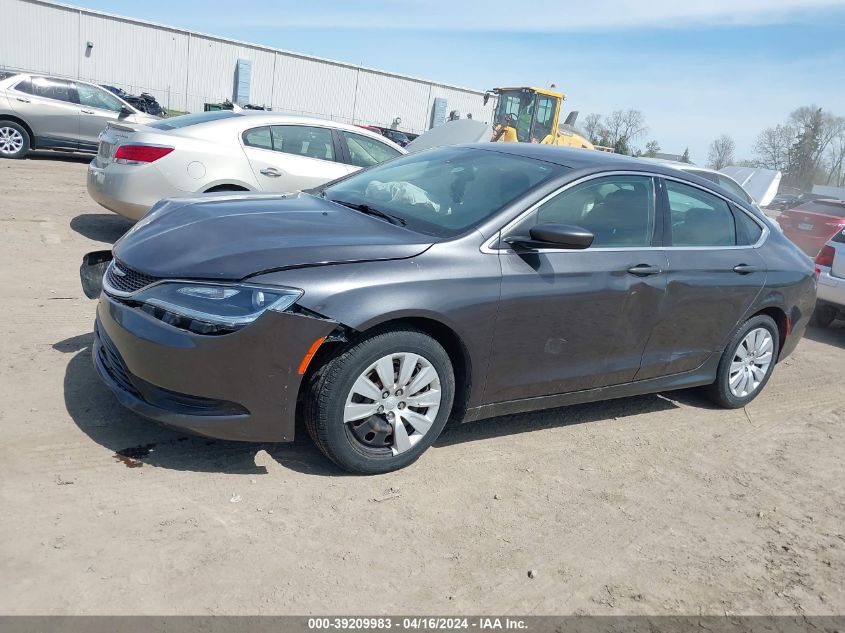 2015 Chrysler 200 Lx VIN: 1C3CCCFB3FN726305 Lot: 39209983