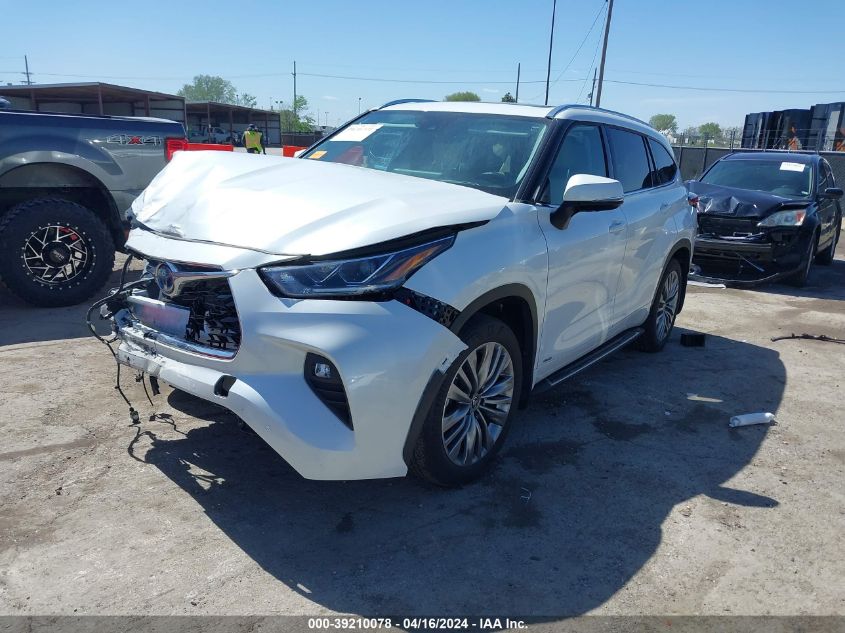 2022 Toyota Highlander Hybrid Platinum VIN: 5TDEBRCH4NS101522 Lot: 39210078