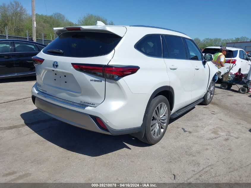 2022 TOYOTA HIGHLANDER HYBRID PLATINUM - 5TDEBRCH4NS101522