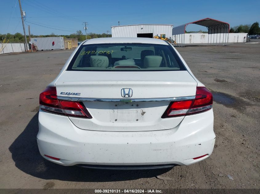 2015 Honda Civic Lx VIN: 2HGFB2F58FH501663 Lot: 39210131