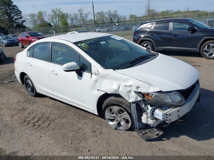 2015 Honda Civic Lx VIN: 2HGFB2F58FH501663 Lot: 39210131