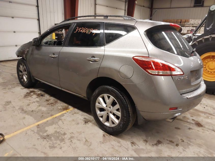 2011 Nissan Murano Sl VIN: JN8AZ1MW8BW164454 Lot: 39210177