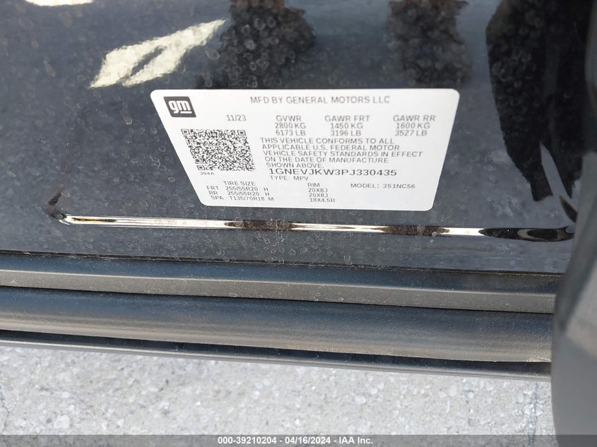 2023 CHEVROLET TRAVERSE AWD RS - 1GNEVJKW3PJ330435