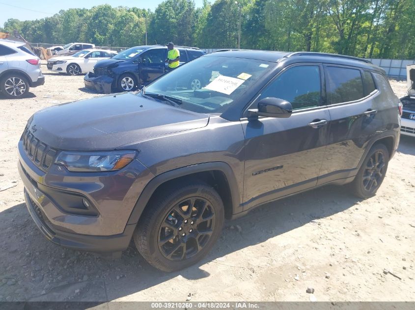 2022 Jeep Compass Altitude Fwd VIN: 3C4NJCBB0NT198222 Lot: 39210260