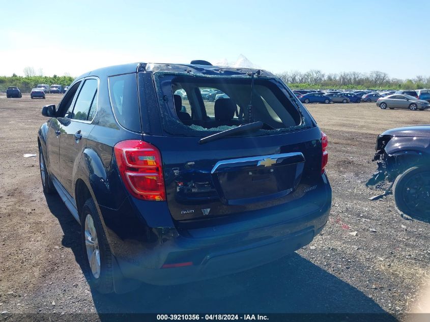 2016 Chevrolet Equinox Ls VIN: 2GNFLEEK3G6261110 Lot: 39210356