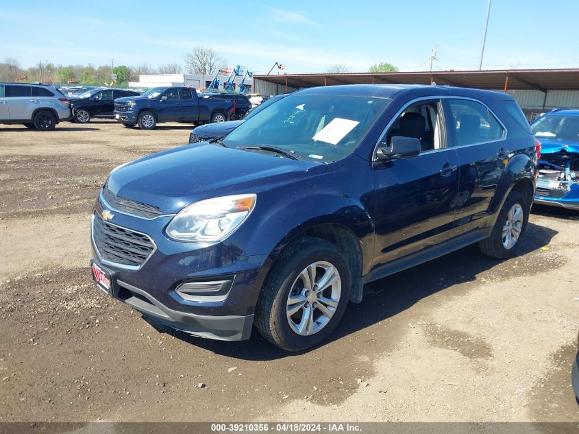 2016 Chevrolet Equinox Ls VIN: 2GNFLEEK3G6261110 Lot: 39210356