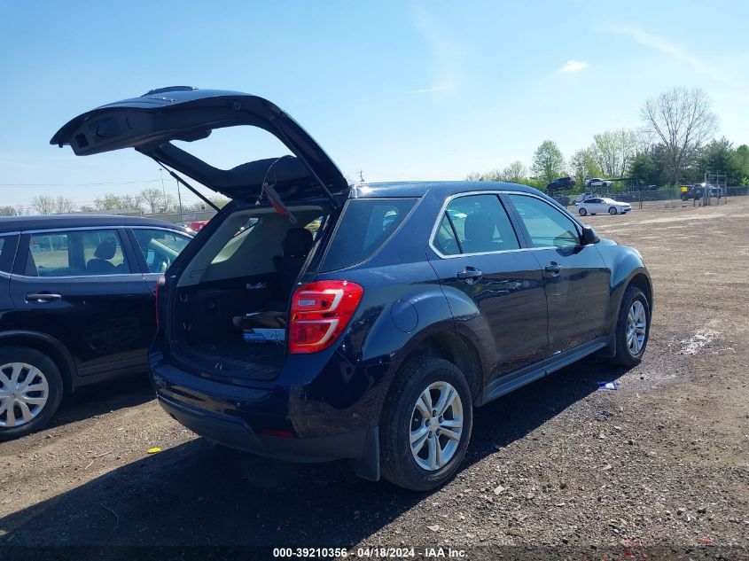 2016 Chevrolet Equinox Ls VIN: 2GNFLEEK3G6261110 Lot: 39210356