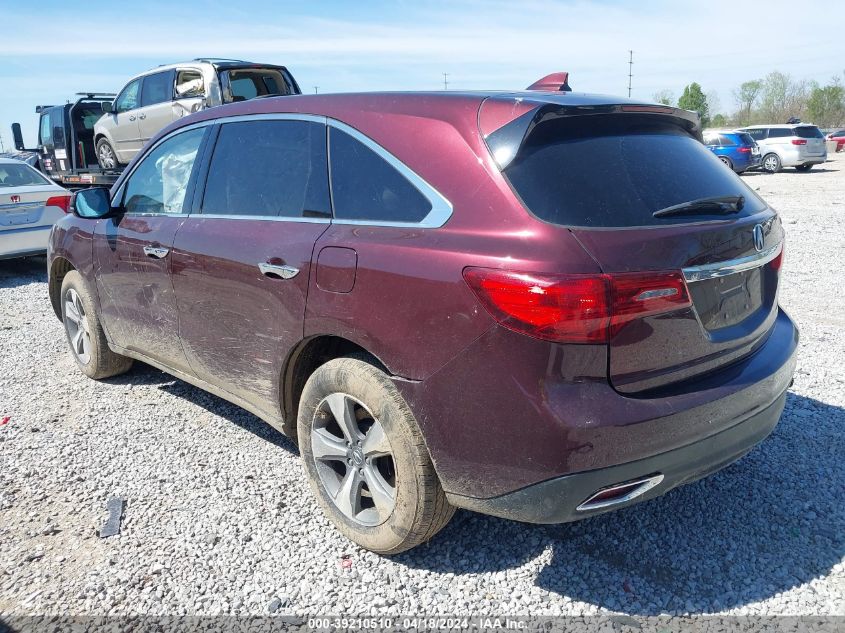 2016 Acura Mdx Acurawatch Plus Package VIN: 5FRYD4H2XGB023736 Lot: 39210510