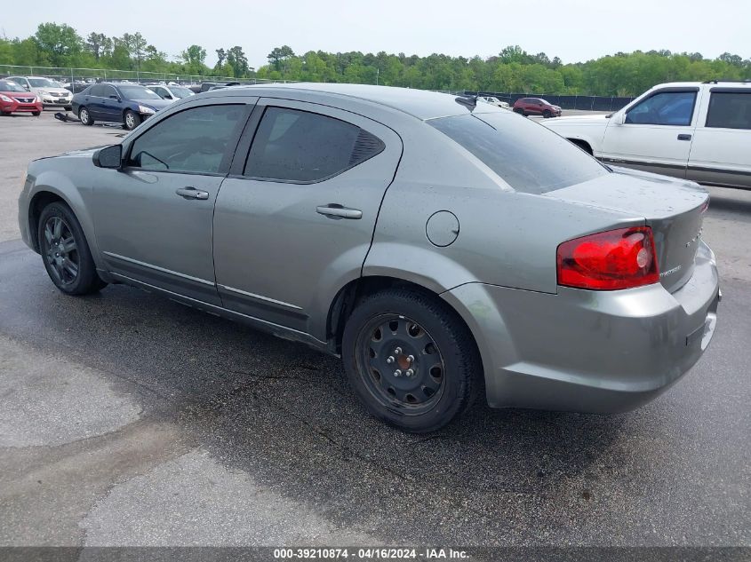 2012 Dodge Avenger Se VIN: 1C3CDZAB6CN285532 Lot: 39210874