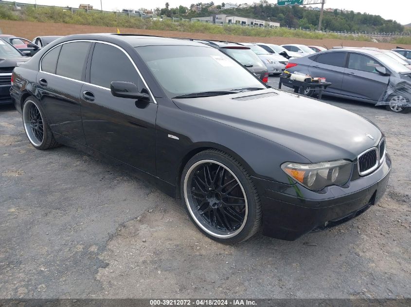 2005 BMW 745I VIN: WBAGL63575DP75523 Lot: 39212072