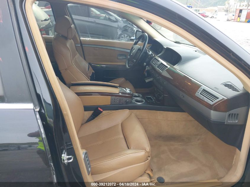 2005 BMW 745I VIN: WBAGL63575DP75523 Lot: 39212072