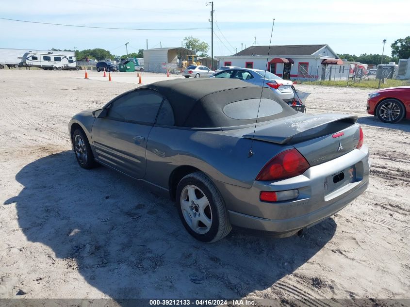 4A3AE45G02E036938 | 2002 MITSUBISHI ECLIPSE SPYDER