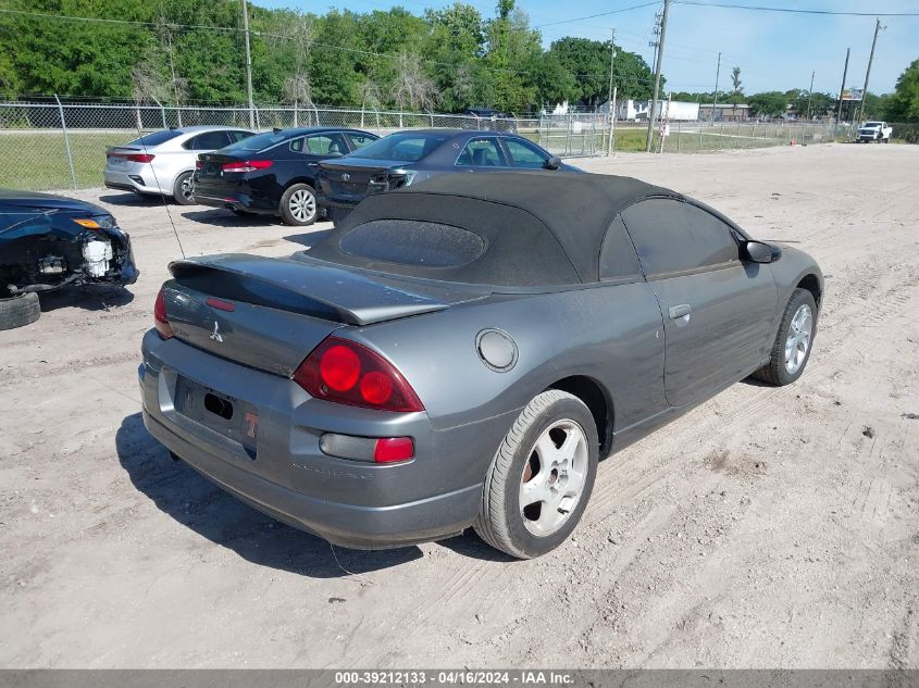 4A3AE45G02E036938 | 2002 MITSUBISHI ECLIPSE SPYDER