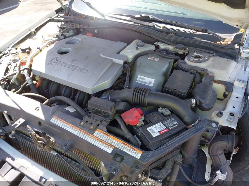 2010 Ford Fusion Hybrid VIN: 3FADP0L35AR263482 Lot: 39212145