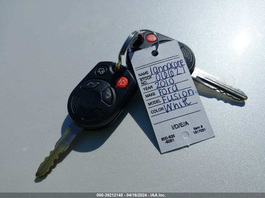 2010 Ford Fusion Hybrid VIN: 3FADP0L35AR263482 Lot: 39212145