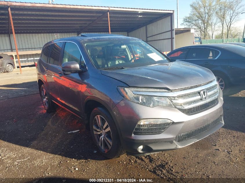 2017 Honda Pilot Ex-L VIN: 5FNYF6H57HB082598 Lot: 39212331