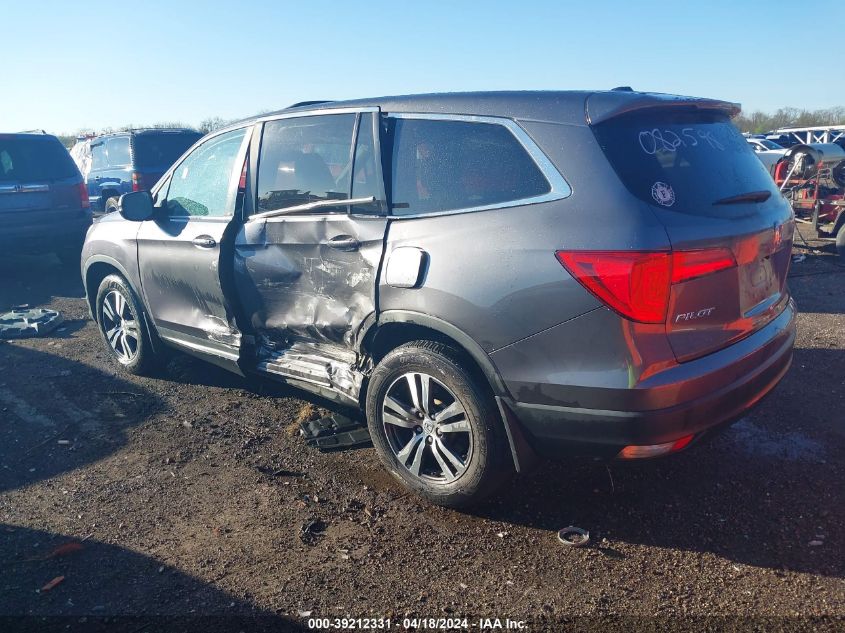 2017 Honda Pilot Ex-L VIN: 5FNYF6H57HB082598 Lot: 39212331