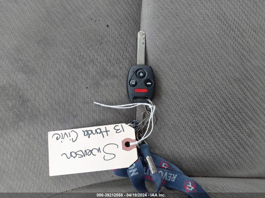 2013 Honda Civic Lx VIN: 2HGFB2F57DH543027 Lot: 39212555