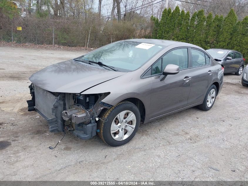 2013 Honda Civic Lx VIN: 2HGFB2F57DH543027 Lot: 39212555