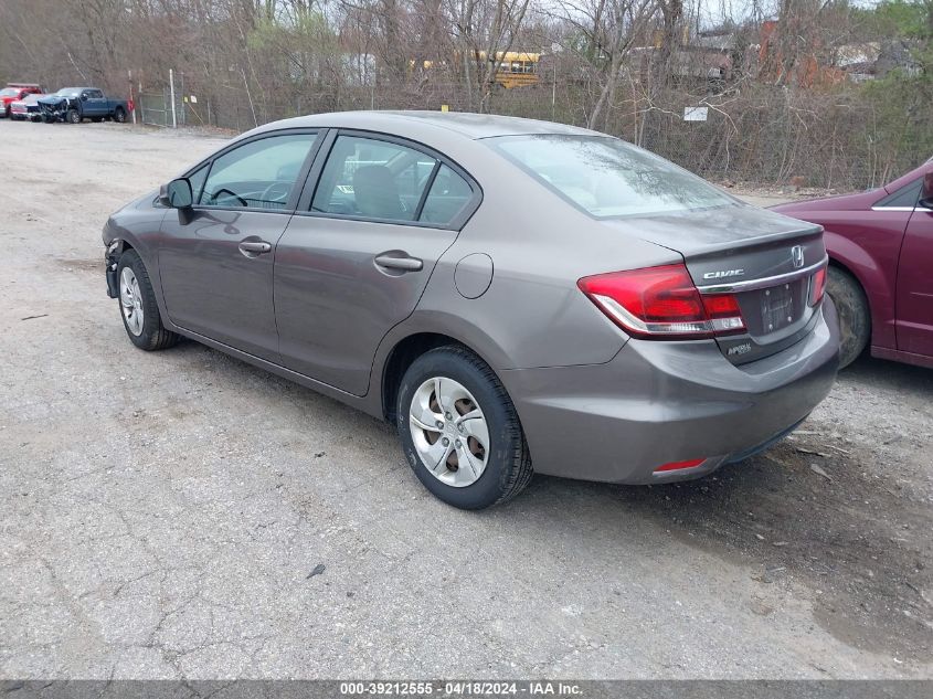 2013 Honda Civic Lx VIN: 2HGFB2F57DH543027 Lot: 39212555