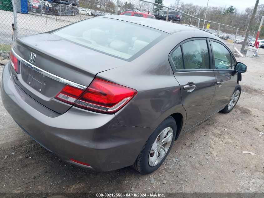 2013 Honda Civic Lx VIN: 2HGFB2F57DH543027 Lot: 39212555