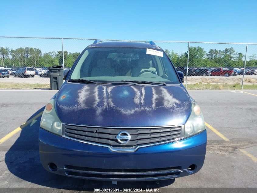 2007 Nissan Quest 3.5 S VIN: 5N1BV28U07N133301 Lot: 51280544