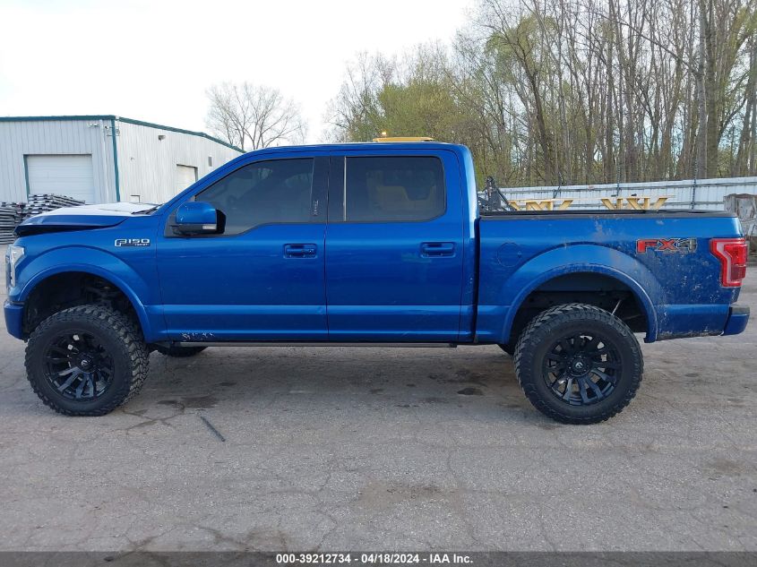 2017 Ford F-150 Lariat VIN: 1FTEW1EF2HFC24080 Lot: 39212734