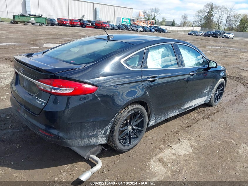 VIN 3FA6P0RU3JR249296 2018 FORD FUSION HYBRID TITANIUM