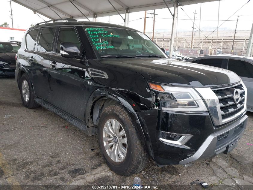 2022 Nissan Armada Sv 2Wd VIN: JN8AY2AC9N9161679 Lot: 39213781