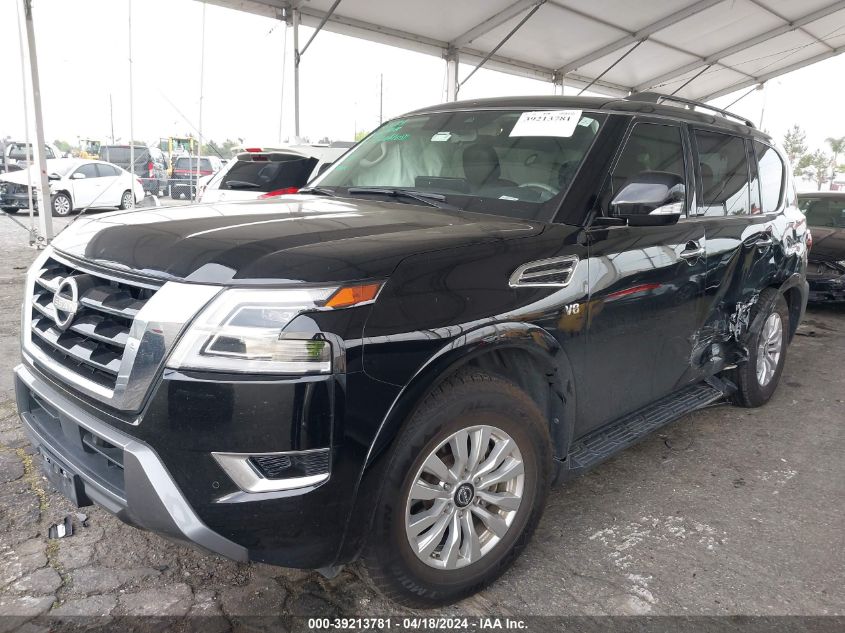 2022 Nissan Armada Sv 2Wd VIN: JN8AY2AC9N9161679 Lot: 39213781