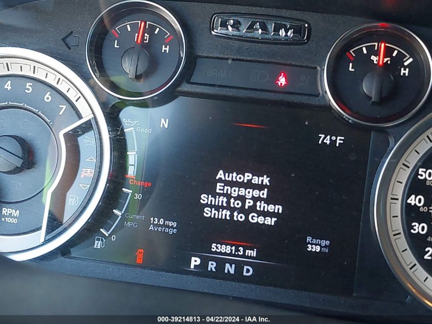 2017 Ram 1500 Big Horn 4X4 5'7 Box VIN: 1C6RR7LT1HS650541 Lot: 39214813