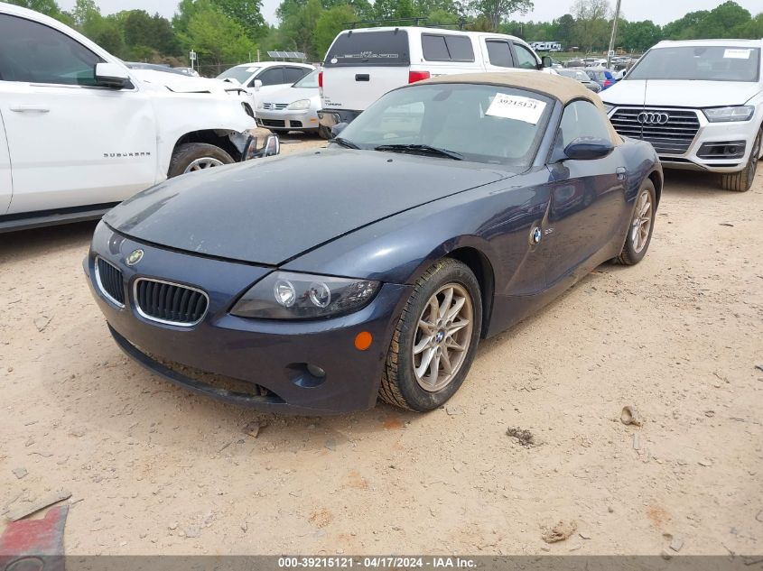 2005 BMW Z4 2.5I VIN: 4USBT33525LS55323 Lot: 39241877