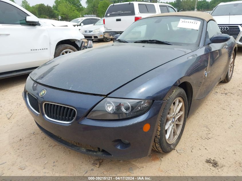 2005 BMW Z4 2.5I VIN: 4USBT33525LS55323 Lot: 39241877