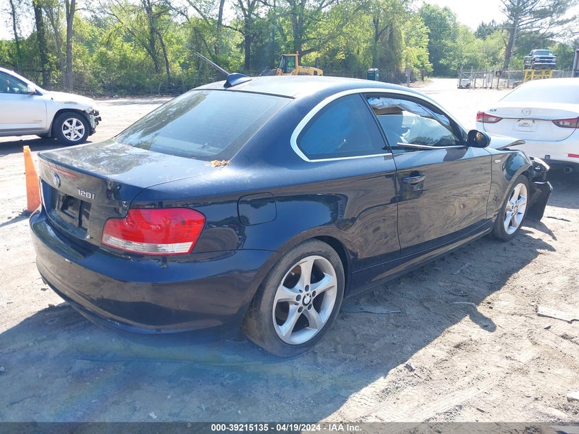 2008 BMW 128I VIN: WBAUP935X8VF47719 Lot: 39215135