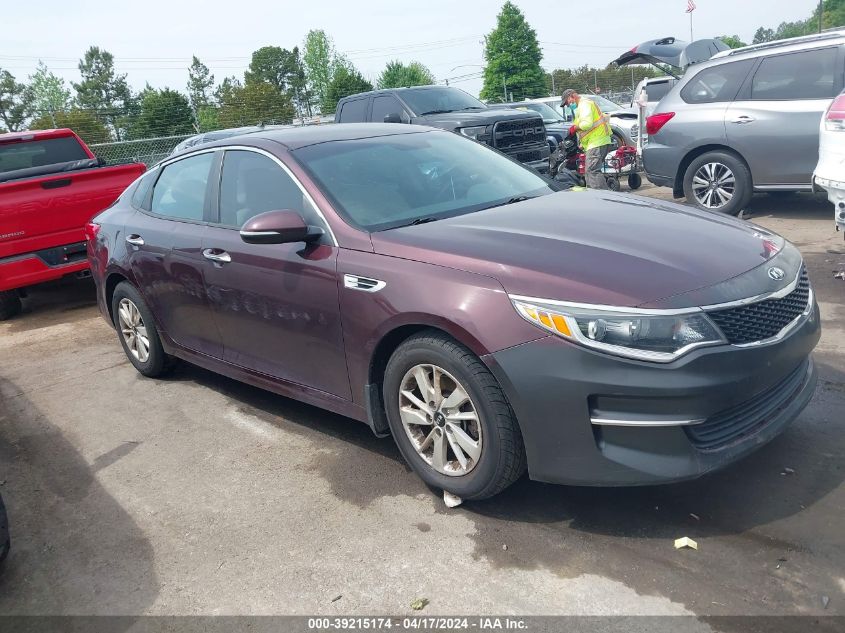 2016 Kia Optima Lx VIN: 5XXGT4L39GG028312 Lot: 51151384