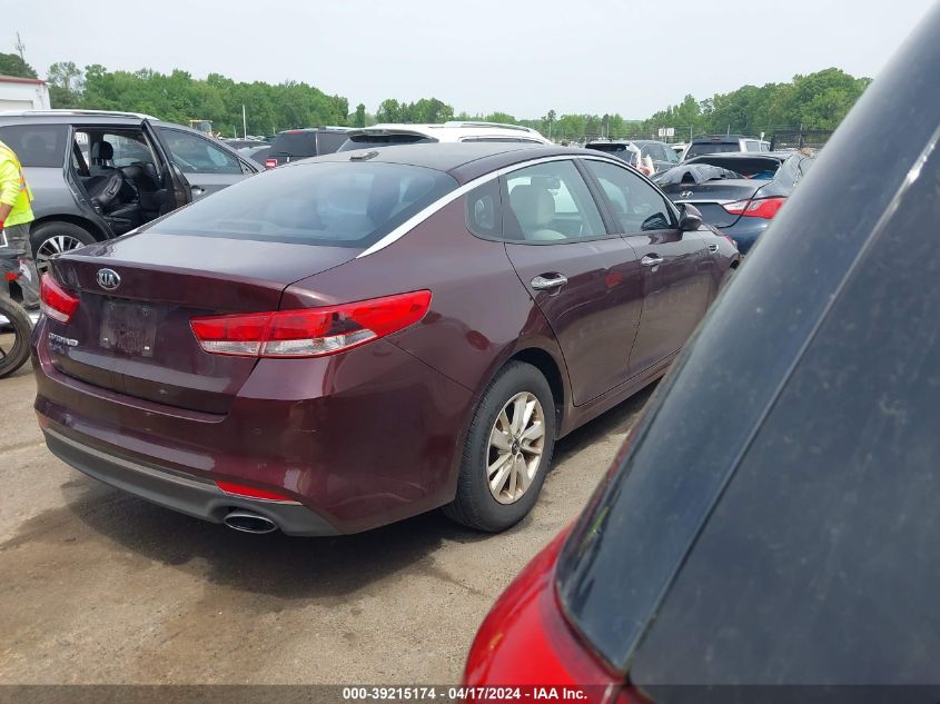 2016 Kia Optima Lx VIN: 5XXGT4L39GG028312 Lot: 51151384