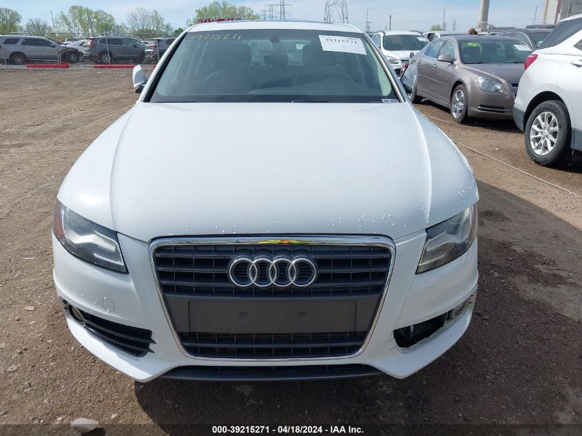 2012 Audi A4 2.0T Premium VIN: WAUFFAFL1CN020715 Lot: 45742974