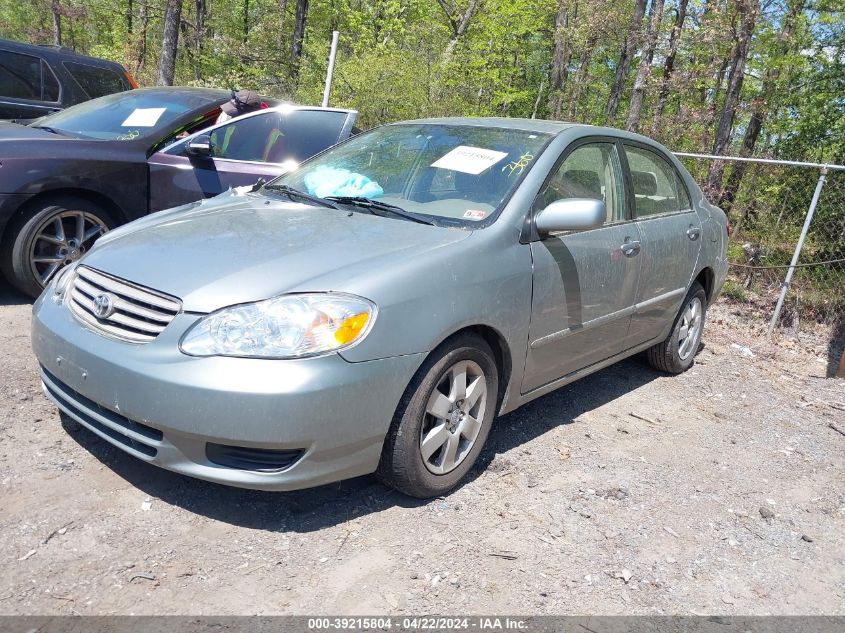 2004 Toyota Corolla Le VIN: 2T1BR38E44C303228 Lot: 39215804