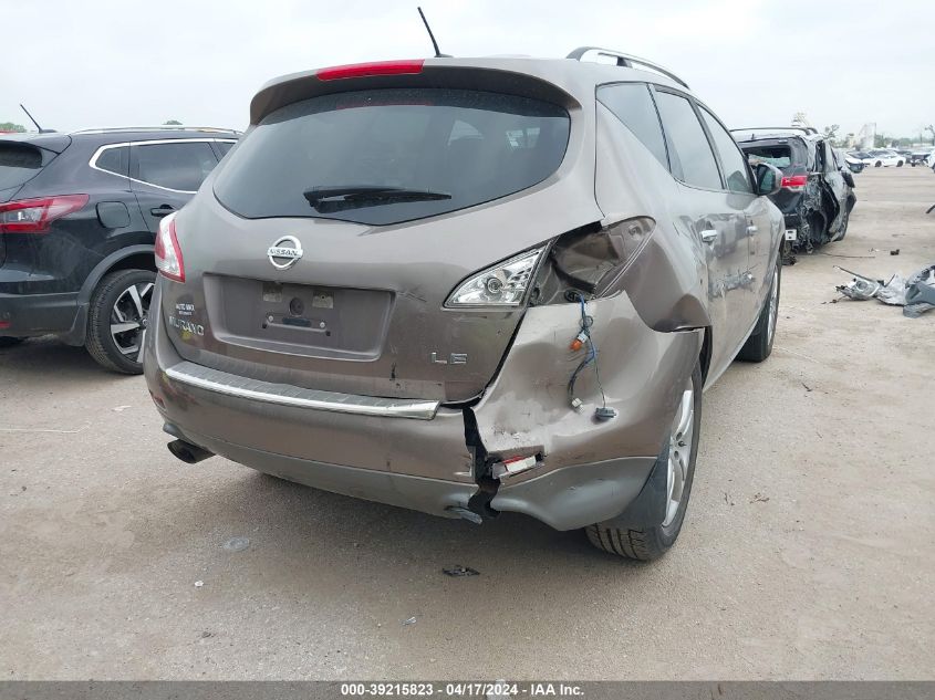 2011 Nissan Murano Le VIN: JN8AZ1MU4BW065421 Lot: 39215823