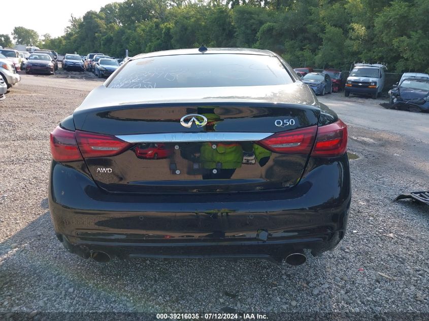 2021 Infiniti Q50 Luxe Awd VIN: JN1EV7BR2MM752490 Lot: 51158624