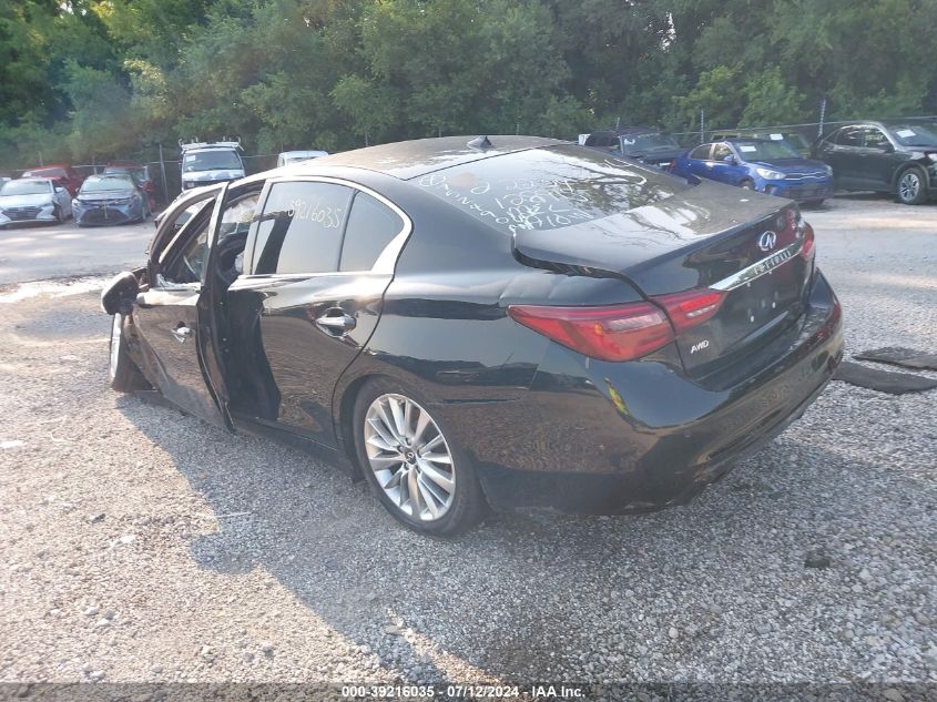 2021 Infiniti Q50 Luxe Awd VIN: JN1EV7BR2MM752490 Lot: 51158624