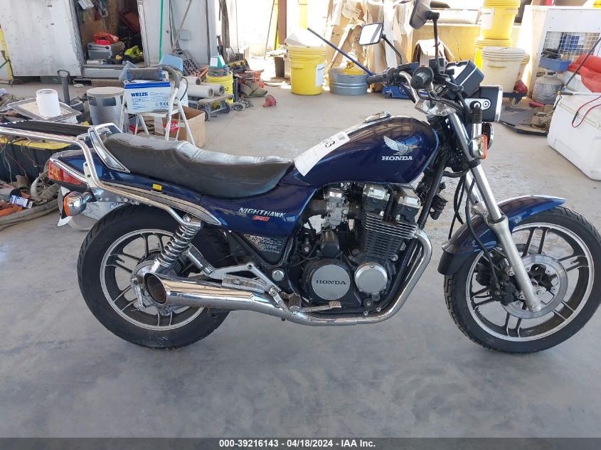 1985 Honda Cb650 Sc VIN: JH2RC1304FM201943 Lot: 39216143