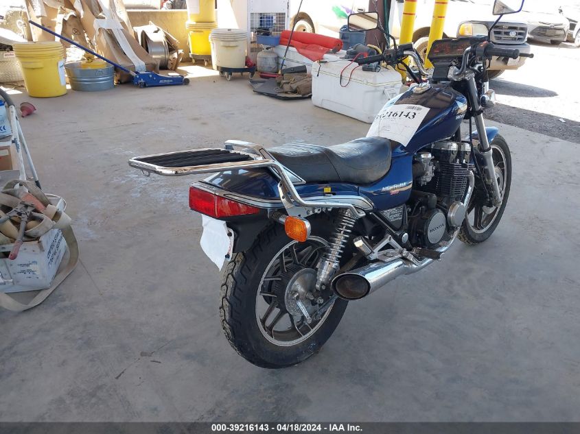 1985 Honda Cb650 Sc VIN: JH2RC1304FM201943 Lot: 39216143